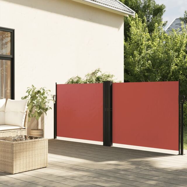Berkfield Home Retractable Side Awning Terracotta 120x1000 cm in Orange - image 1