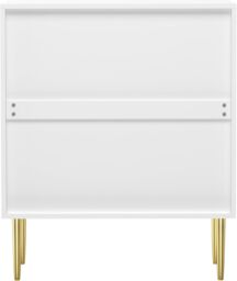 Hygrad Built to Survive Free Standing Wooden Fluted Sideboard Buffet Accent Cabinet Cupboard Console Table Storage Hallway Home w/ 2 Doors & Gold - thumbnail 6