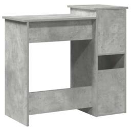 Berkfield Home Decorative Desk with Shelves Concrete Grey 84x40x78 cm Engineered Wood - Size: 84 x 40 x 78 cm - thumbnail 7