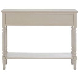 Orsina Versatile Design Three Drawer Black Console Table, Solid Pine Wood Hallway Table, Classic Console Table in Grey - thumbnail 4