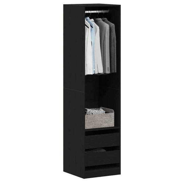 Berkfield Home Wardrobe - Black Oak, 50 x 50 x 200 cm, Made of Engineered Wood - Size: 50 x 50 x 200 cm - image 1