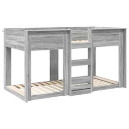 Berkfield Home Bunk Bed for Kids Grey Sonoma 75 x 190 cm Engineered Wood - thumbnail 4