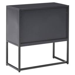 Wyld and Coco Black Powder-Coated Steel Cabinet with 2 Shelves - thumbnail 7