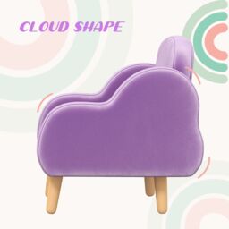 ZONEKIZ Kids Armchair Chair Children Mini Sofa Cloud Shape for 1.5-3 Years in Purple - thumbnail 4