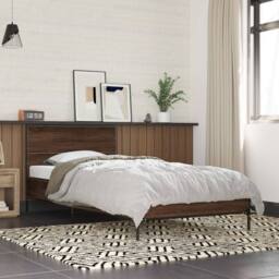 Berkfield Home Durable Bed Frame without Mattress Brown Oak 90x190 cm Single - thumbnail 2