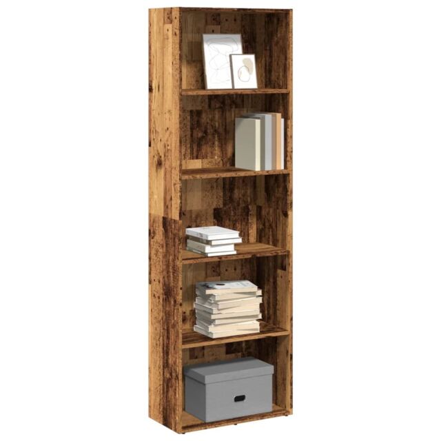 Berkfield Home Bookcase Old Wood 60x30x189 cm Engineered Wood in Brown - Size: 60 x 30 x 189 cm - image 1