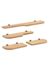 MH London Dale Solid Wood Set of 4 Wall Mounted Shelves in Beige - thumbnail 4