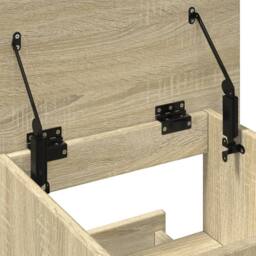 Berkfield Home Lectern with Wheels & Drawer Sonoma Oak 55x55x107 cm Engineered Wood in Light Tan - Size: 55 x 55 x 107 cm - thumbnail 9