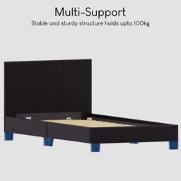 Home Discount Vida Designs Lisbon Single Faux Leather Bed Frame UKFR Fabric Storage in Black - thumbnail 6