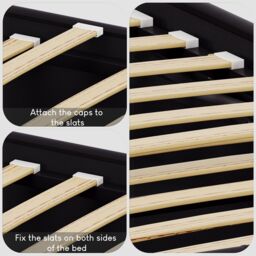 Home Discount Vida Designs Lisbon Single Faux Leather Bed Frame UKFR Fabric Storage in Black - thumbnail 4