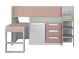 Vente-unique Cabin Bed With Desk & Storage - 90 X 200 Cm - Pink, Natural and in Pink - Size: Single - thumbnail 7