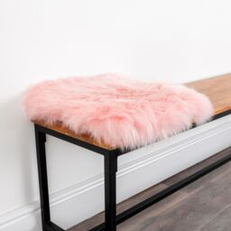 Native Natural Blush Pink Square Sheepskin Chair Pad - Size: 35 cm x 35 cm - thumbnail 1