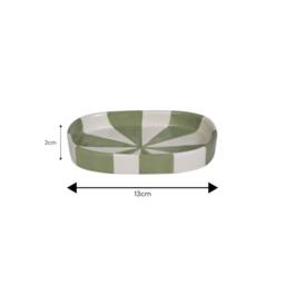 Showerdrape Pier Green & White Striped 3 Piece Bathroom Accessory Set - thumbnail 8
