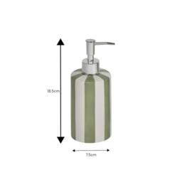 Showerdrape Pier Green & White Striped 3 Piece Bathroom Accessory Set - thumbnail 6