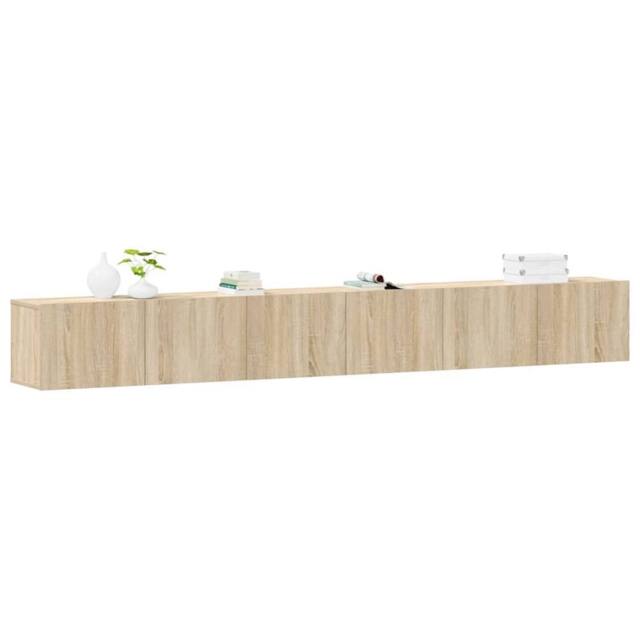 Berkfield Home Classic 3 Piece TV Cabinet Set Sonoma Oak Engineered Wood in Light Tan - image 1