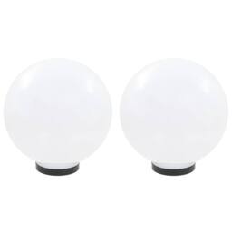 Berkfield Home LED Bowl Lamps 2 pcs Spherical 30 cm PMMA in White - thumbnail 3