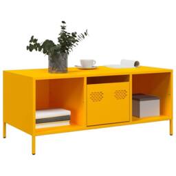 Berkfield Home Sturdy Coffee Table Mustard Yellow 101.5x50x43.5 cm Cold-rolled Steel