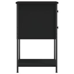 Berkfield Home Durable Bedside Cabinet Black 32x42x70 cm Engineered Wood - Size: 32 x 42 x 70 cm - thumbnail 7
