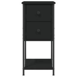 Berkfield Home Durable Bedside Cabinet Black 32x42x70 cm Engineered Wood - Size: 32 x 42 x 70 cm - thumbnail 6
