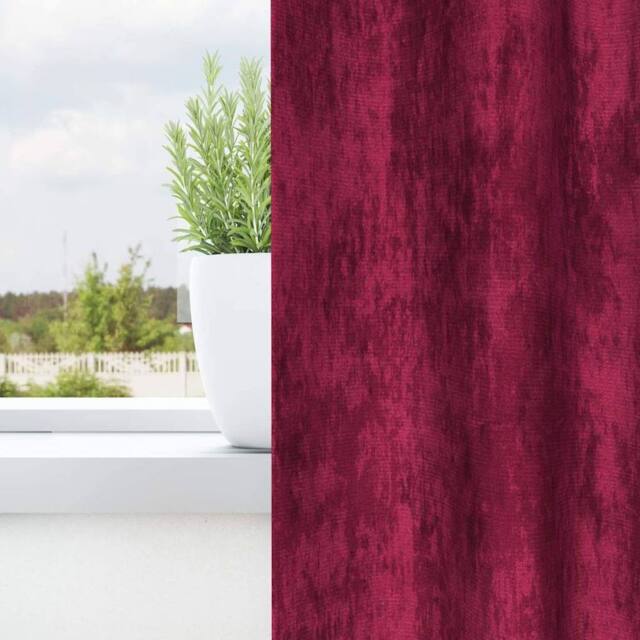 Berkfield Home Velvet Curtains 2 pcs with Eyelets Wine Red 175x140 cm - image 1