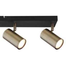 Netlighting Robby Ceiling Spotlight Bar Matt Black Gold 4x GU10 - thumbnail 5