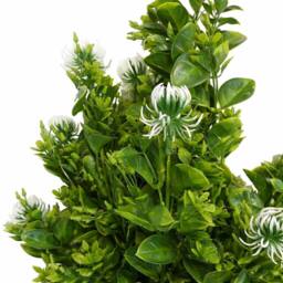 Leaf 75cm Artificial Boxwood Budding Foliage Bush Stem in Green - thumbnail 3