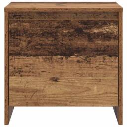 Berkfield Home Bedside Cabinet Old wood Engineered wood in Brown - thumbnail 6