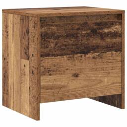 Berkfield Home Bedside Cabinet Old wood Engineered wood in Brown - thumbnail 1
