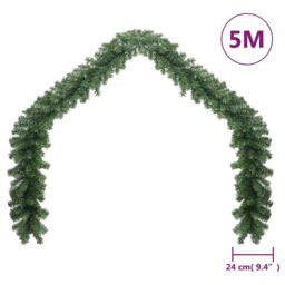 Berkfield Home Christmas Garland PVC 5 m in Green - thumbnail 4