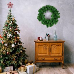Shatchi Christmas Glitter Star Tree Topper - Sparkling Star Decoration for Xmas Tree in Red - thumbnail 4