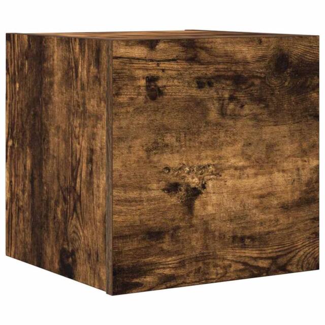 Berkfield Home Wall Mounted TV Cabinet Smoked Oak 30.5x30x30 cm in Brown - image 1