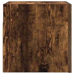 Berkfield Home Wall Mounted TV Cabinet Smoked Oak 30.5x30x30 cm in Brown - thumbnail 6