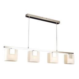 Netlighting Straight Bar Pendant Ceiling Light Satin Nickel in Grey
