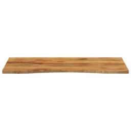 Berkfield Home Desk Top with Curve 120x60x2.5 cm Solid Wood Rough Mango in Brown - thumbnail 3