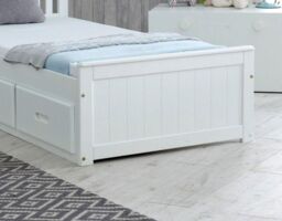 Rest Relax Maxine Wooden Storage Cabin Bed in White - Size: Single - thumbnail 5
