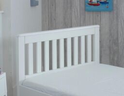 Rest Relax Maxine Wooden Storage Cabin Bed in White - Size: Single - thumbnail 3