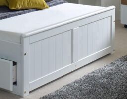 Rest Relax Maxine Wooden Storage Cabin Bed in White - Size: Single - thumbnail 6