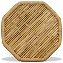 Berkfield Home Coffee Table Bamboo Octagon 60x60x45 cm in Brown - Size: 60 x 60 x 45 cm - thumbnail 6