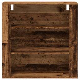 Berkfield Home Wall Cabinet Old Wood 80x33x80 cm Engineered Wood in Brown - Size: 80 x 33 x 80 cm - thumbnail 4