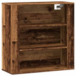 Berkfield Home Wall Cabinet Old Wood 80x33x80 cm Engineered Wood in Brown - Size: 80 x 33 x 80 cm - thumbnail 1