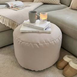 rucomfy Beanbags rucomfy Indoor Pouffe Bean Bag - Barley Ottoman Footstool in Natural - thumbnail 1