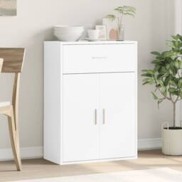 Berkfield Home Sideboard White 60x30x84 cm Engineered Wood - Size: 60 x 30 x 84 cm - thumbnail 1