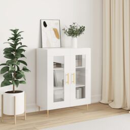 Berkfield Home Sideboard High Gloss White 69.5x34x90 cm Engineered Wood