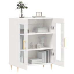 Berkfield Home Sideboard High Gloss White 69.5x34x90 cm Engineered Wood - thumbnail 4