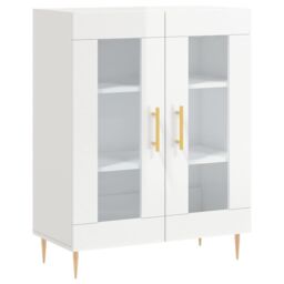 Berkfield Home Sideboard High Gloss White 69.5x34x90 cm Engineered Wood - thumbnail 2
