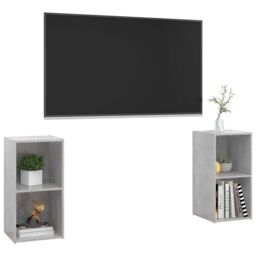 Berkfield Home TV Cabinets 2 pcs Concrete Grey 72x35x36.5 cm Engineered Wood - thumbnail 3