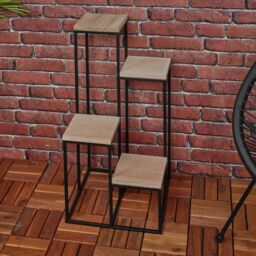 EONLION Flower Plant Pot Display Stand 4 Tier Indoor in Beige - thumbnail 3