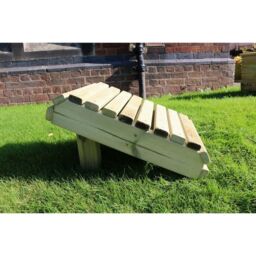 Churnet Valley Garden Furniture Ltd Ergonomic Footstool - Wood - L50 x W35 x H30 cm - L50 x W35 x H30 cm in Brown - thumbnail 3
