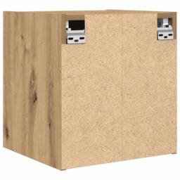Berkfield Home Wall-Mounted Bedside Cabinets 2 pcs Artisan Oak 38x34x40 cm in Brown - Size: 38 x 34 x 40 cm - thumbnail 9