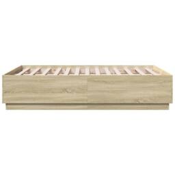 Berkfield Home Bed Frame without Mattress Sonoma Oak 120x190 cm Small Double in Light Tan - thumbnail 5